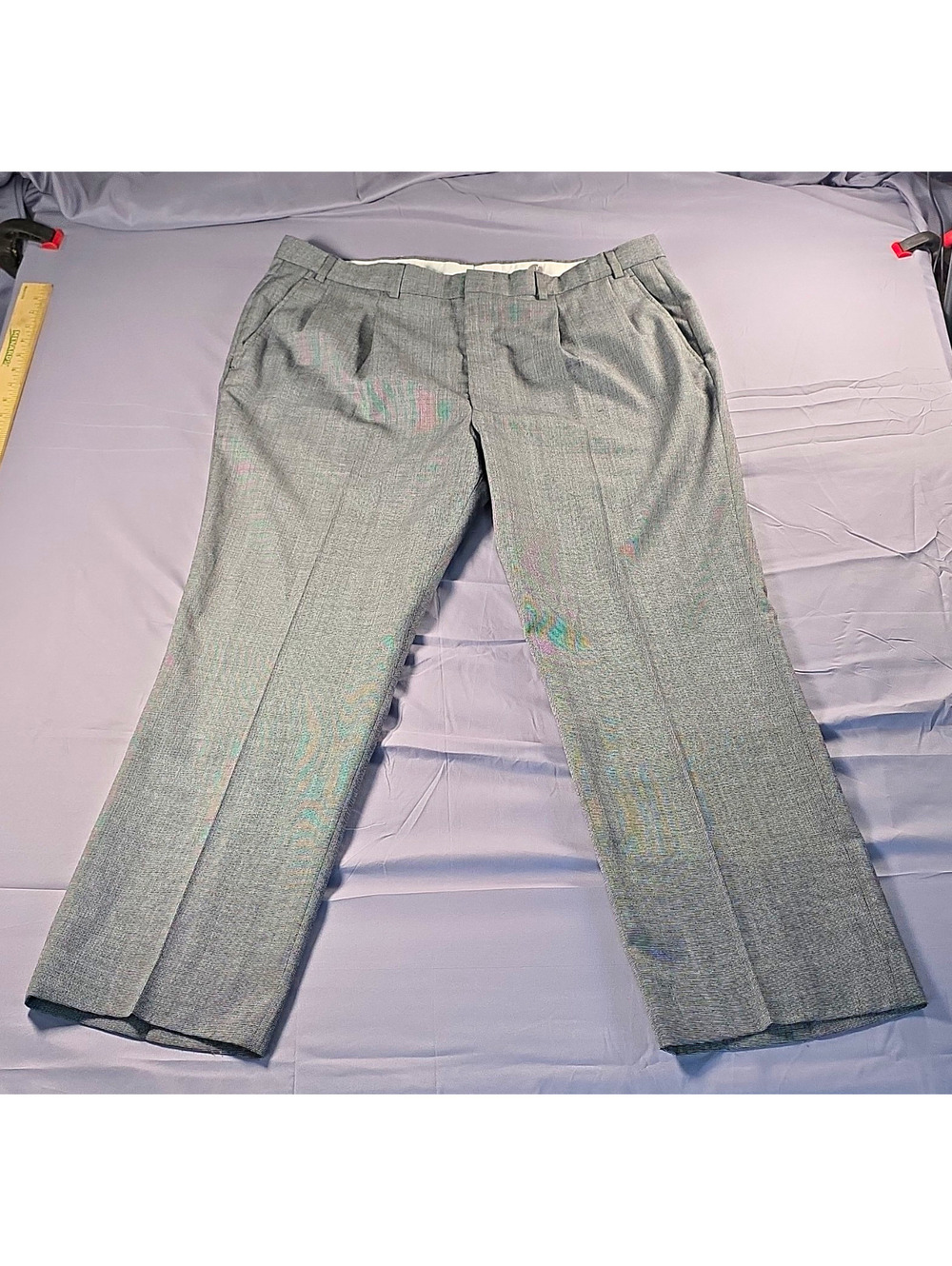 0akton Men's Gray Dress Pants Regular 40W 30L
